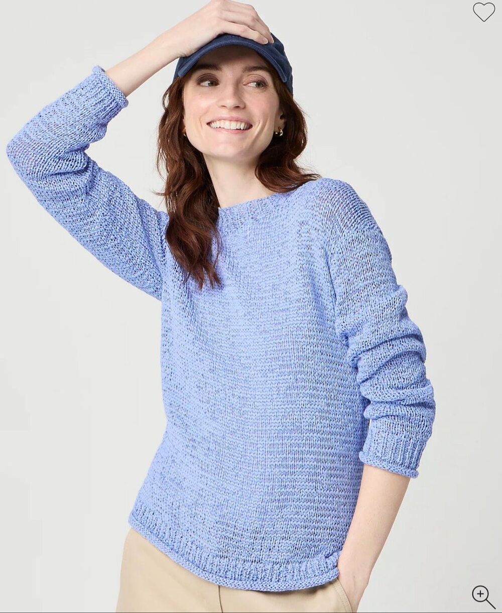 J. Crew Tape-yarn crewneck sweater Fountain Mist NWT size XL
